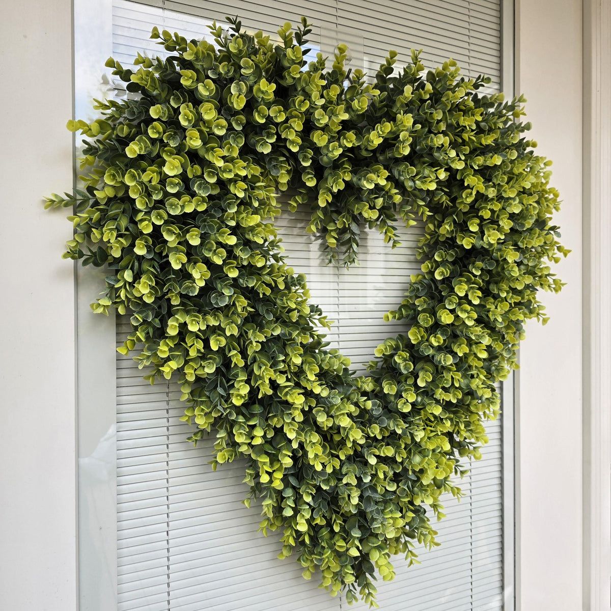 26" Valentine Day Heart Shaped Wreath For Front Door Decor