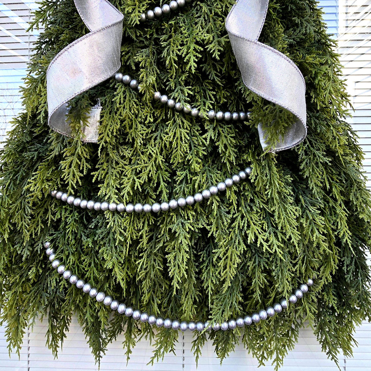 Christmas Wreath For Front Door Decor, Double Door Wreaths, Outdoor Winter Decor, Holiday Xmas Swag, Cedar Wreath