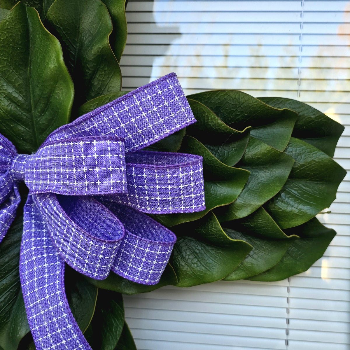 Magnolia Leaf Cross Wreath for Front Door, Farmhouse Religious Decor, Easter & Lent Cross Wreaths, Christian Door Hanger