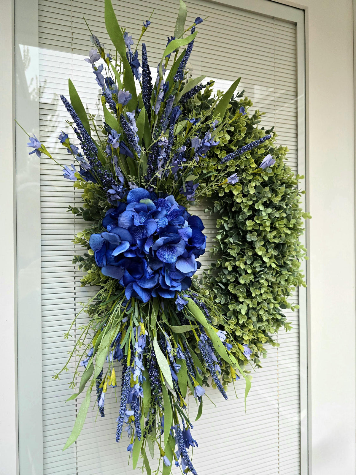 Spring Wreath, Summer Wreath, Hydrangea Wreath, Farmhouse Decor, Double Door Wreath, Gift