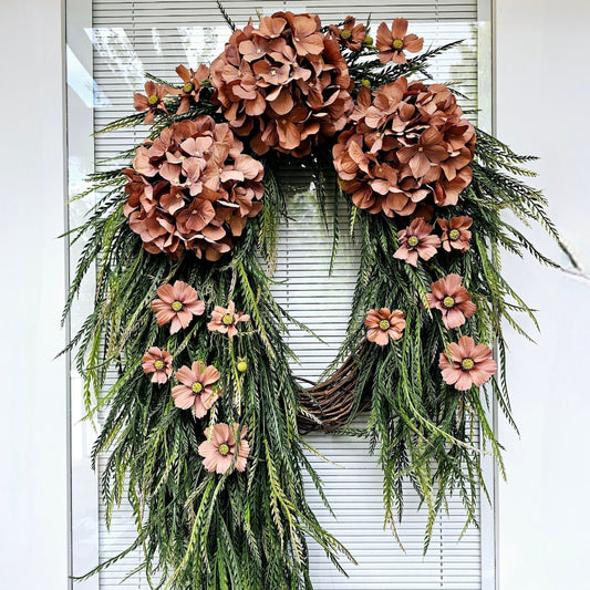Year Round Wreath, Front Door Decor, Double Door Wreaths, Outdoor Spring Summer Fall Porch & Home Decor, Everyday Wreath, Housewarming Gift