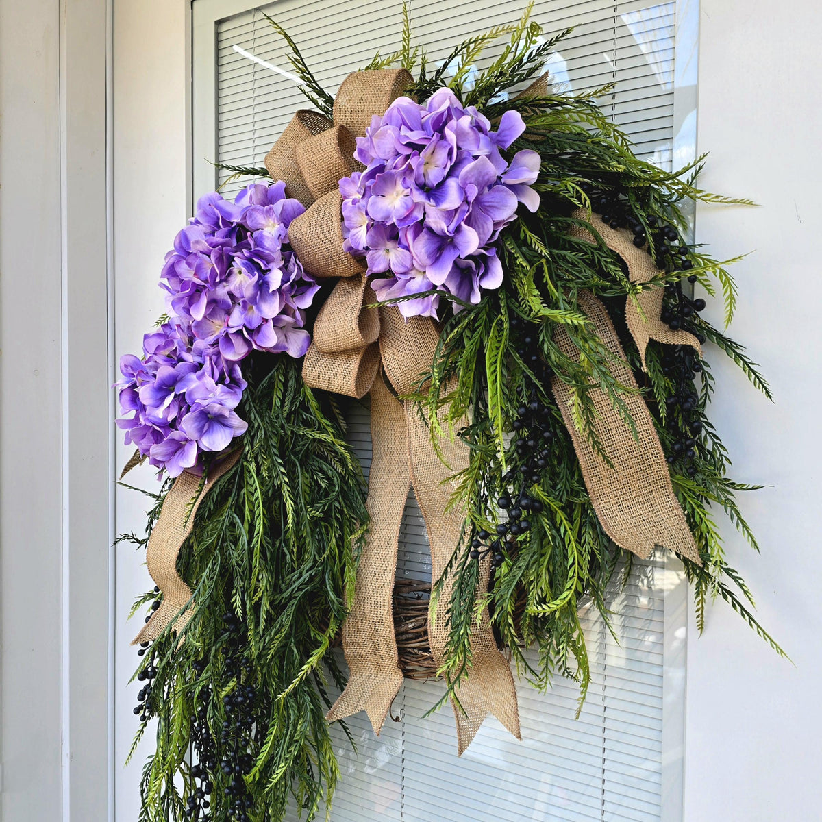 Spring Summer Wreath For Front Door, Modern Rustic Farmhouse Decor, Unique Gift