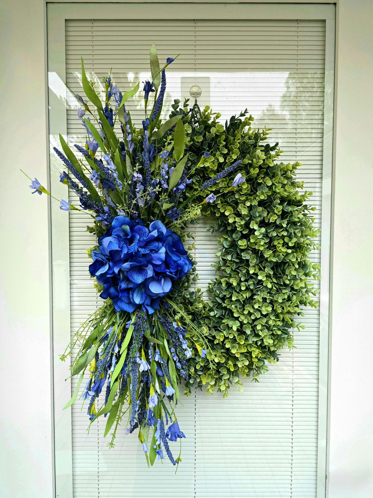 Spring Wreath, Summer Wreath, Hydrangea Wreath, Farmhouse Decor, Double Door Wreath, Gift