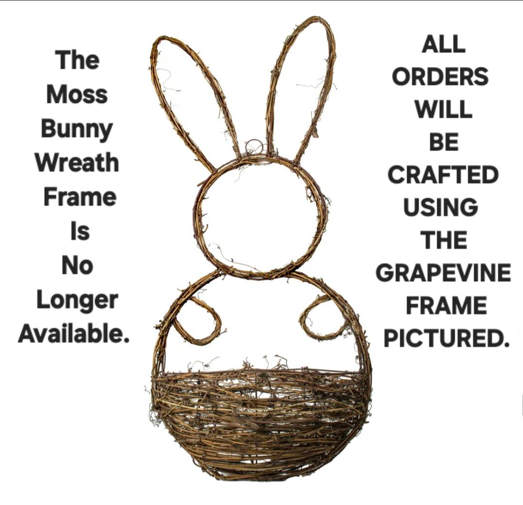Easter Bunny Wreath For Front Door With Floral Basket Outdoor Rustic Farmhouse Decor