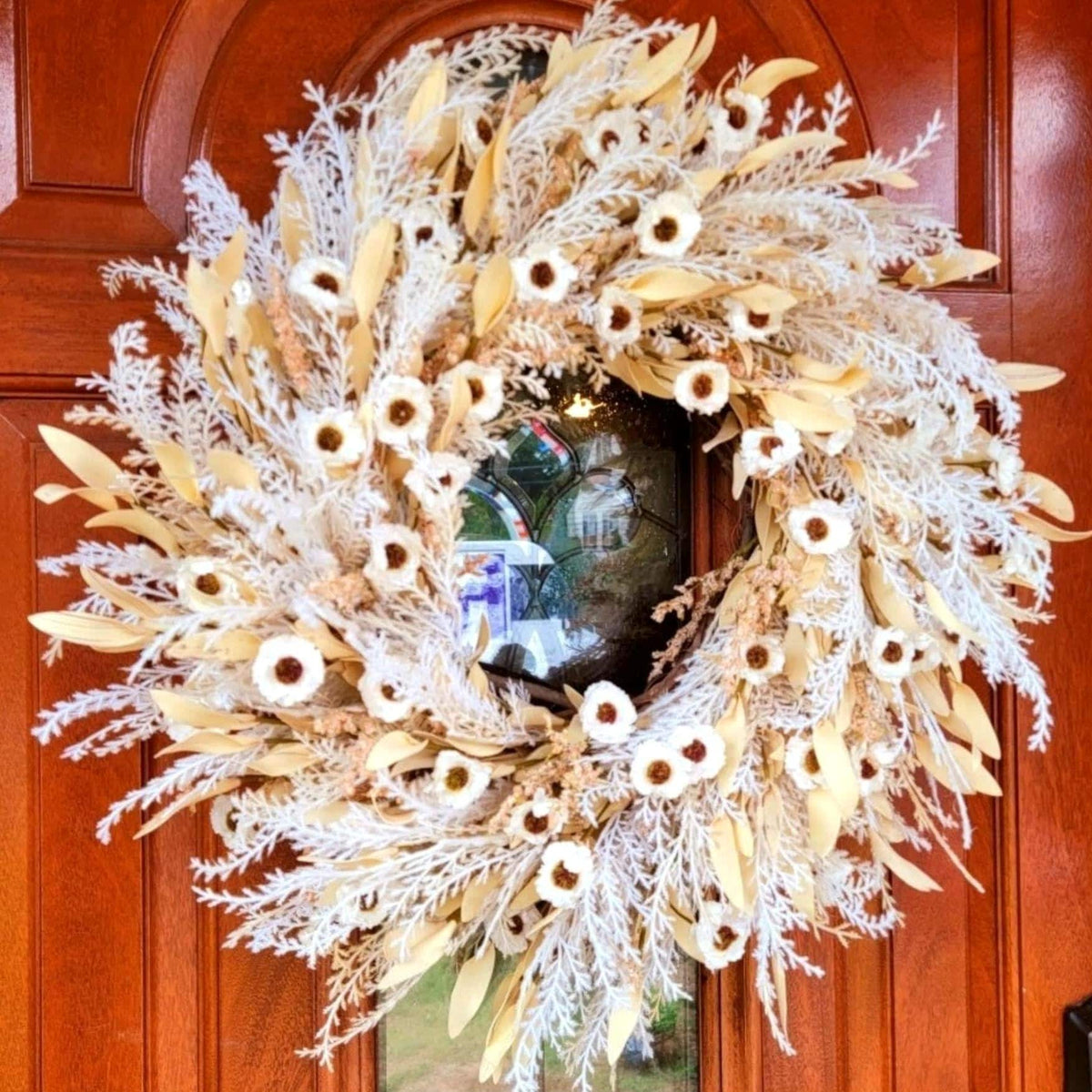 Year Round Wreath For Front Door, Double Door Wreaths, Seasonal Spring Summer Fall Winter Home Decor, Everyday Wreath, Housewarming Gift