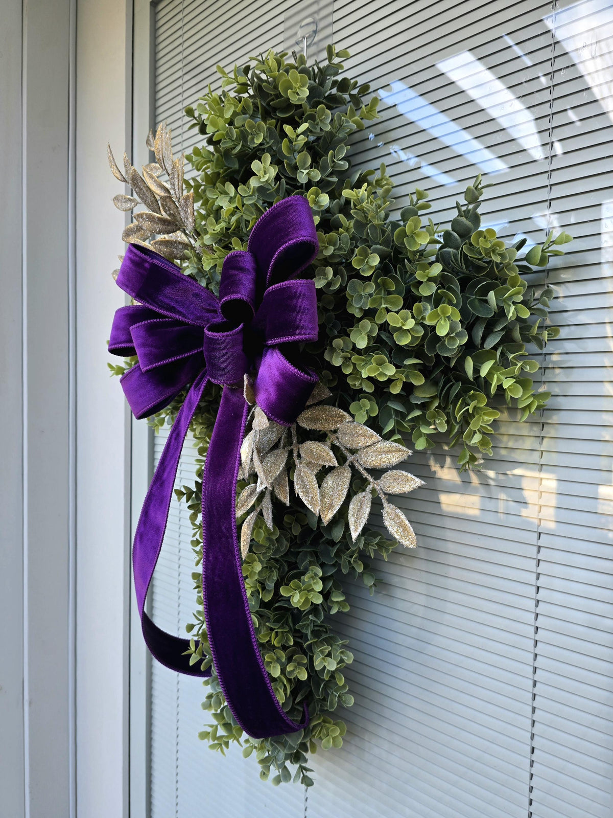 EASTER CROSS WREATH For Front Door, Double Door Wreaths, Memorial, Year Round, Religious Wall Decor, Christian Church, Christianity Gift