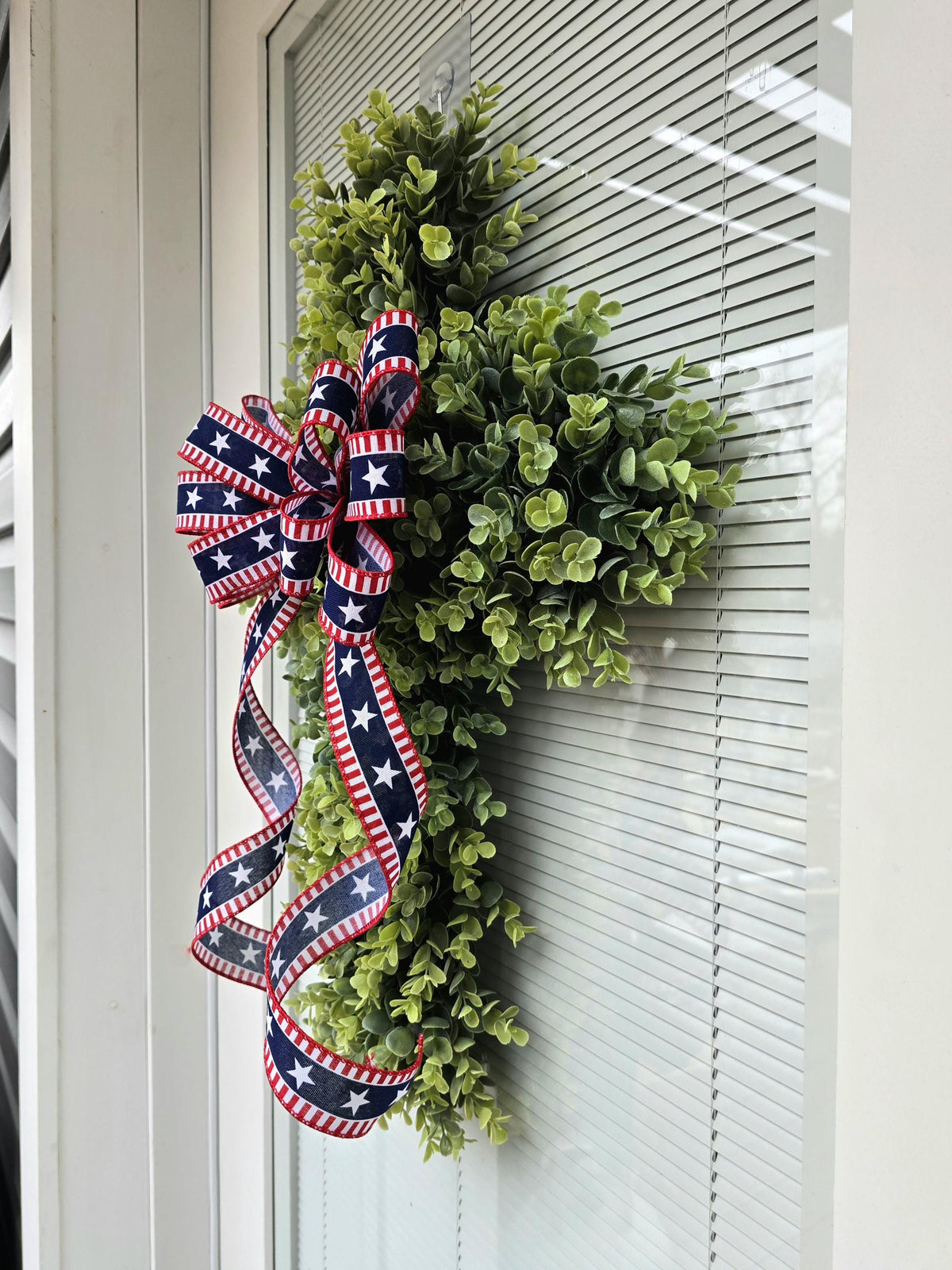 Boxwood Cross Wreath for Front Door, Farmhouse Religious Decor, Easter & Lent Cross Wreaths, Christian Door Hanger