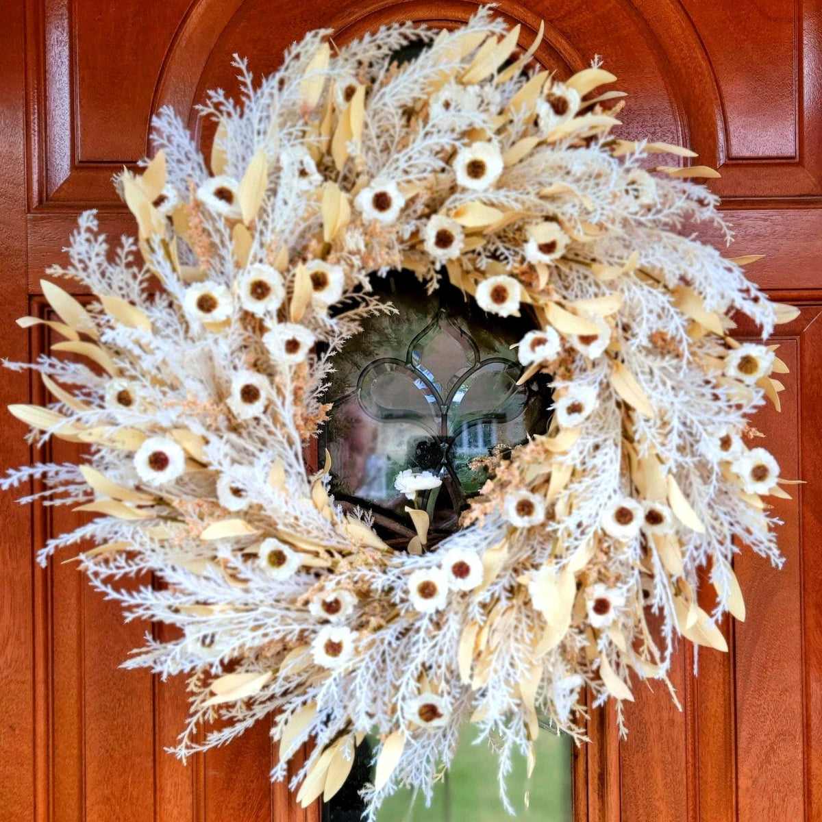 Year Round Wreath For Front Door, Double Door Wreaths, Seasonal Spring Summer Fall Winter Home Decor, Everyday Wreath, Housewarming Gift