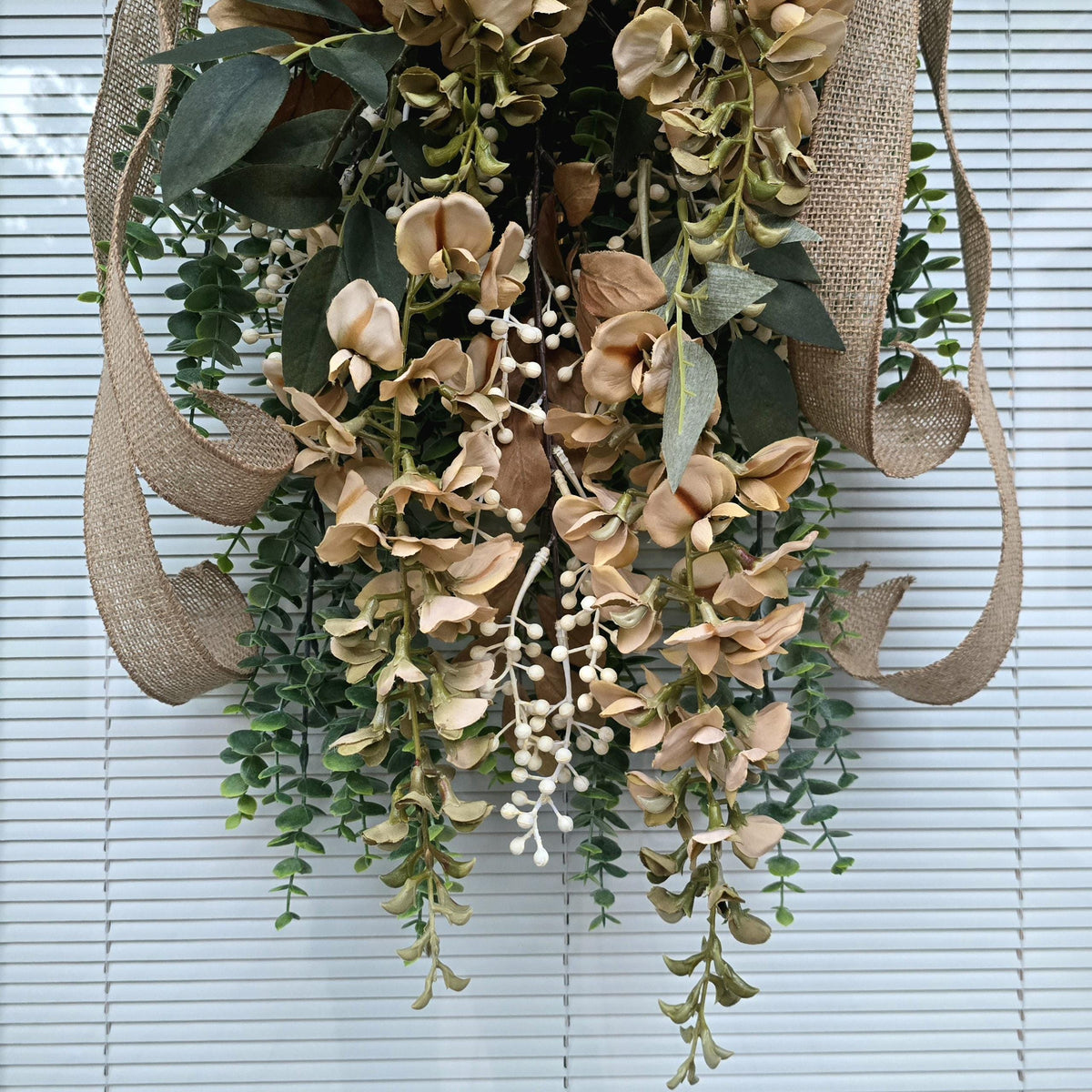 Fall Wreath For Front Door Decor Outdoor Autumn Teardrop Swag Double Door Wreaths