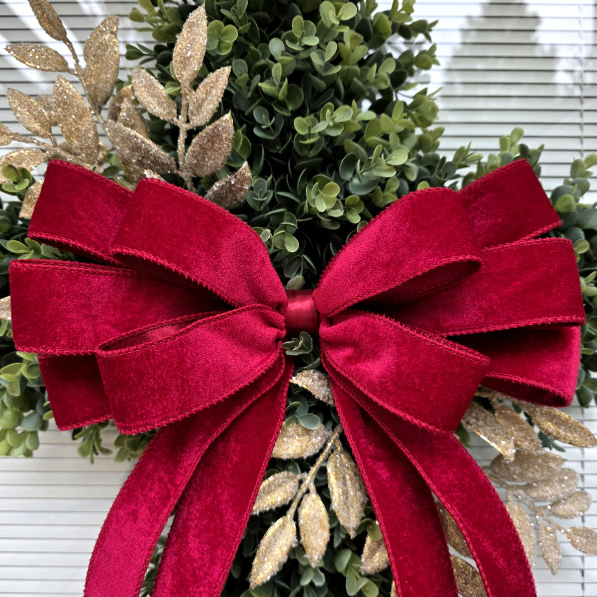Boxwood Cross Wreath for Front Door, Farmhouse Religious Decor, Easter & Lent Cross Wreaths, Christian Door Hanger