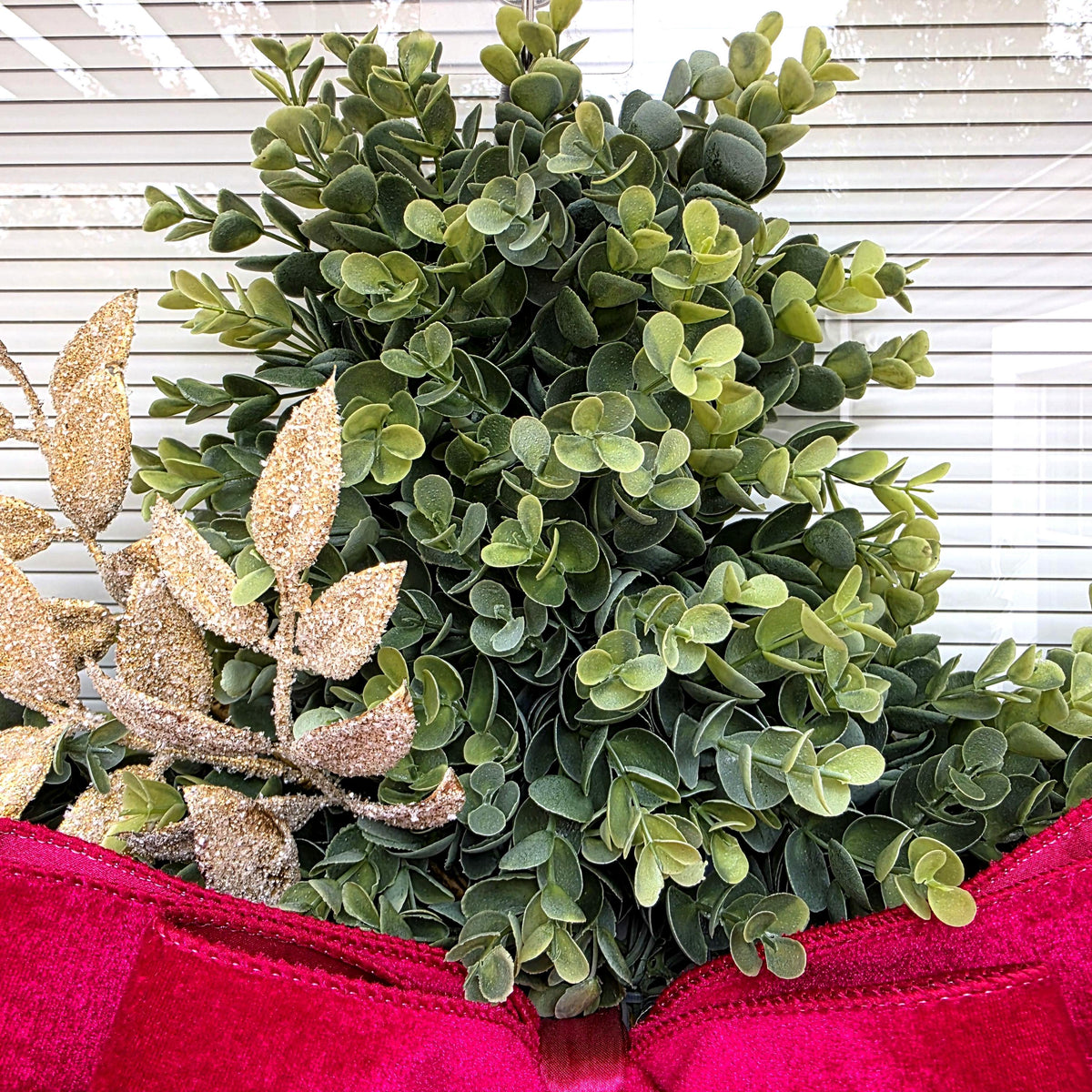 Boxwood Cross Wreath for Front Door, Farmhouse Religious Decor, Easter & Lent Cross Wreaths, Christian Door Hanger