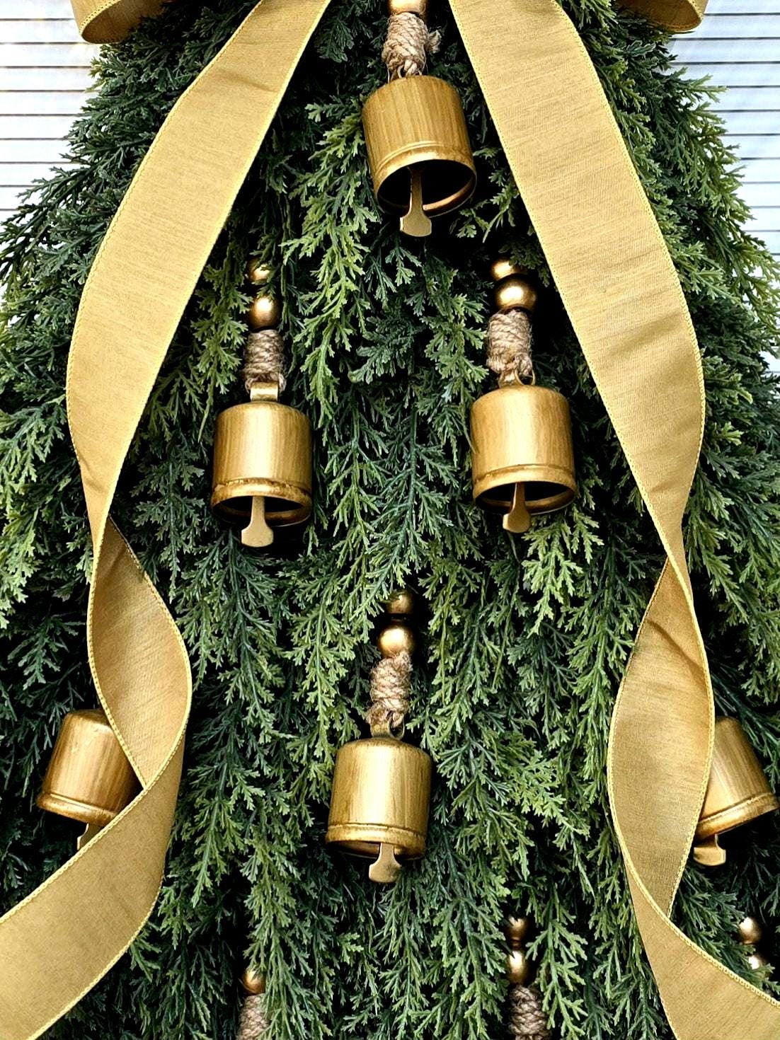 Christmas Wreath For Front Door Outdoor Holiday Decor Xmas Teardrop Swag Double Door Wreaths
