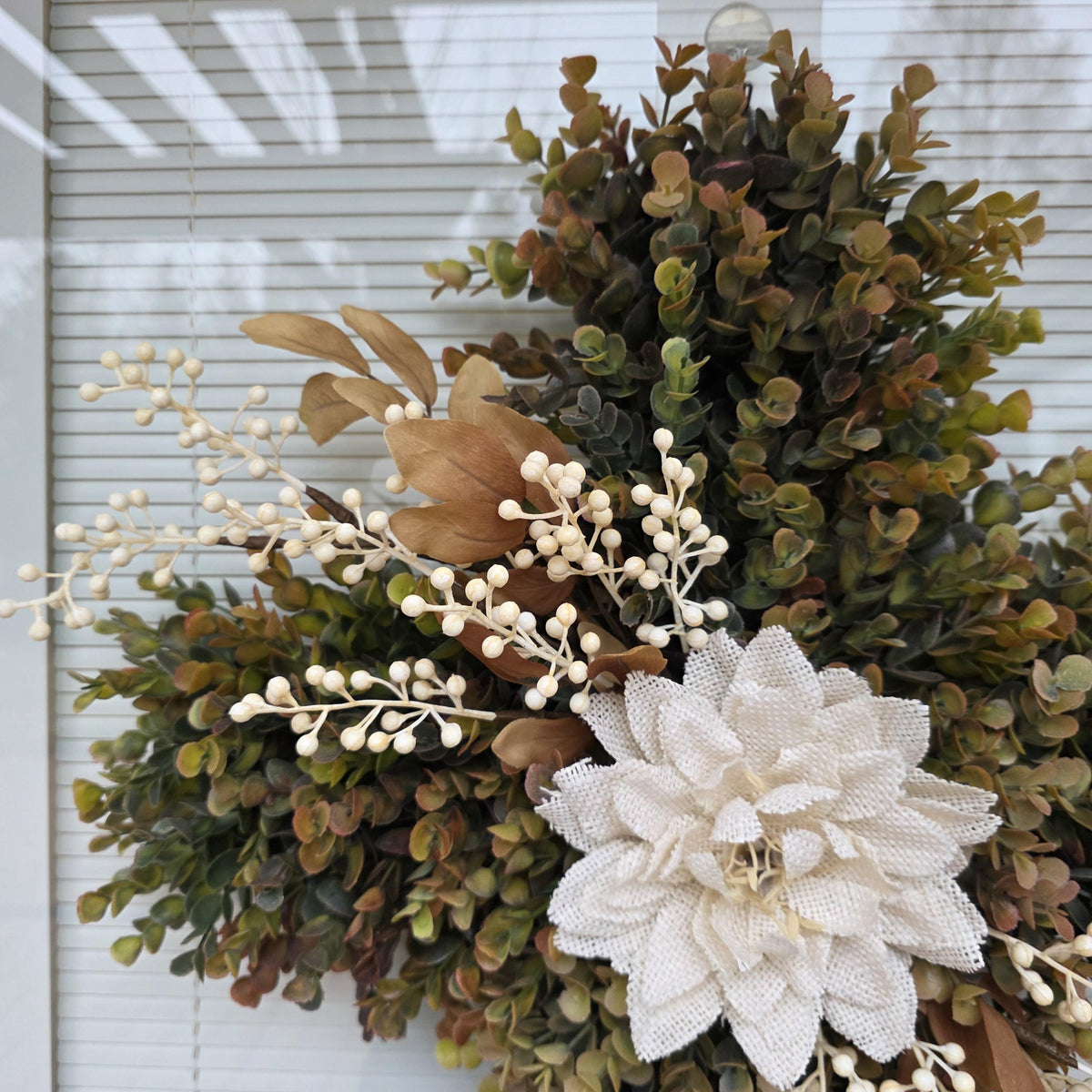 Large Fall Cross Wreath for Front Door Outdoor Christian Decor Autumn Swag Religious Wall Decor Double Door Wreaths Thanksgiving Decoration