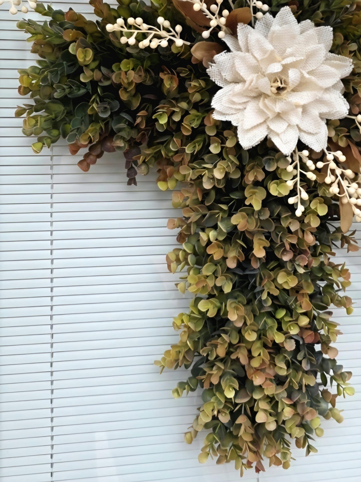Large Fall Cross Wreath for Front Door Outdoor Christian Decor Autumn Swag Religious Wall Decor Double Door Wreaths Thanksgiving Decoration