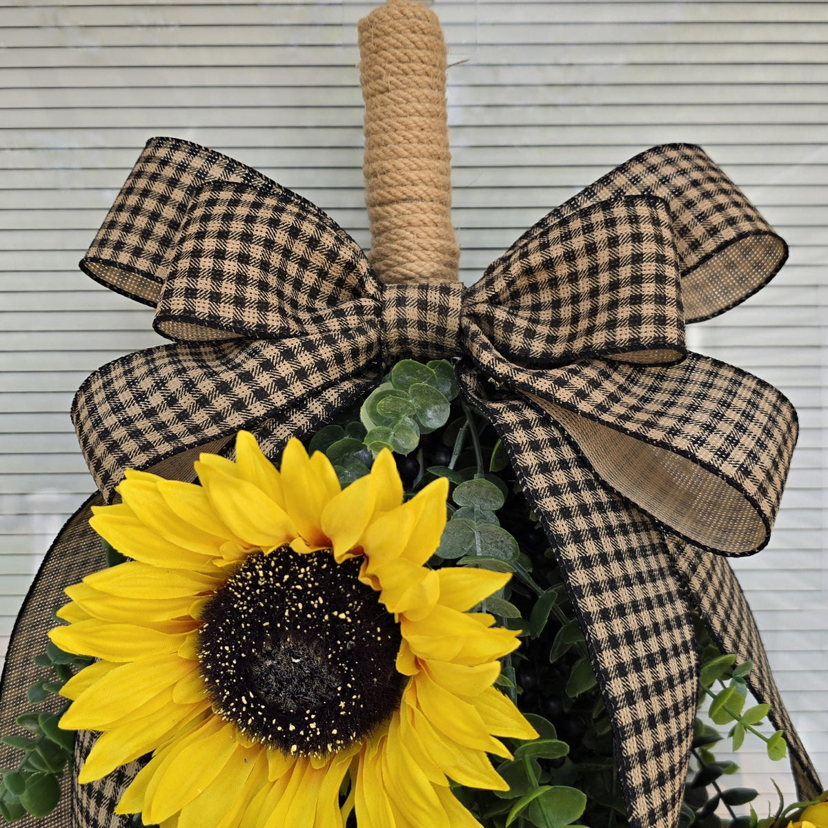 Spring Summer Fall Wreath For Front Door Decor, Double Door Wreaths, Outdoor Porch Decor, Double Door Decor, Yellow Sunflower Teardrop Swag