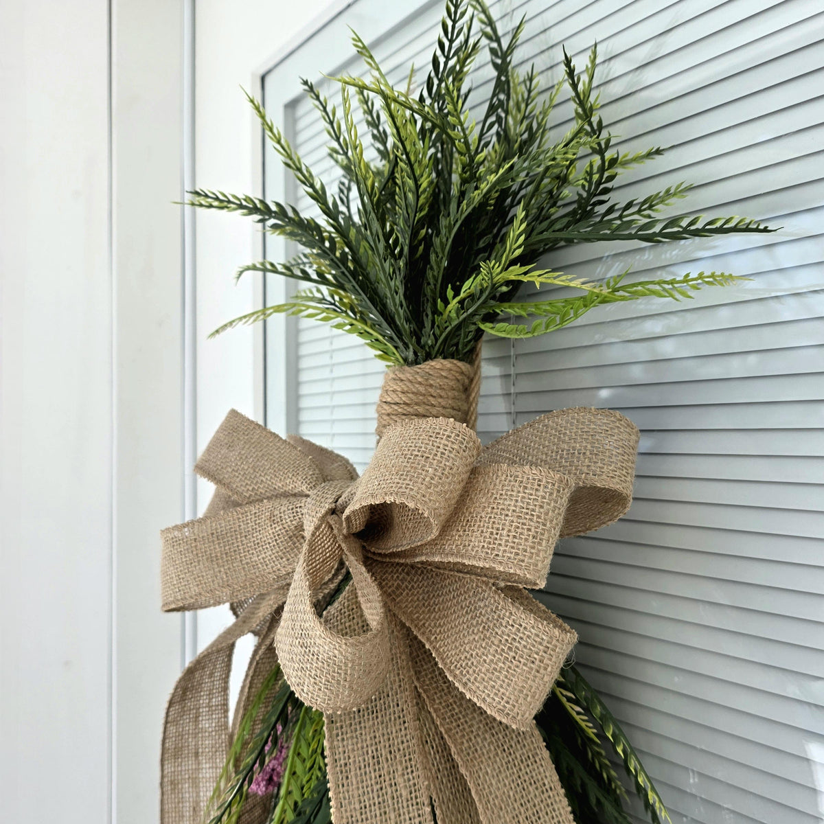 Spring Wreath, Summer Wreath, Outdoor Wreath, Double Door Wreaths, Teardrop Swag, Pink Purple Lavender Swag