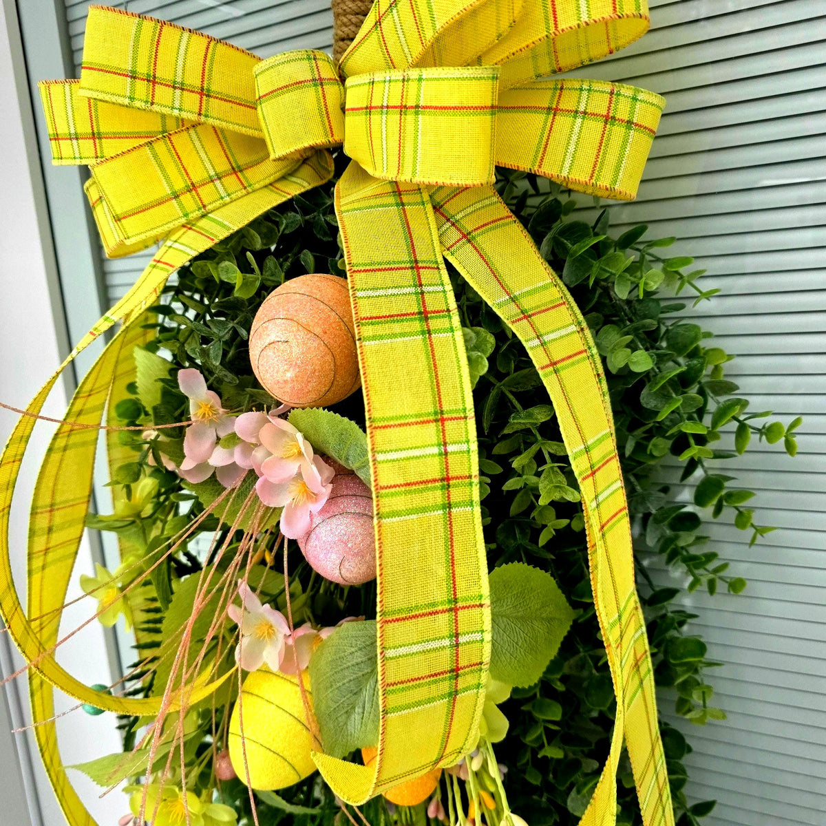 Easter Wreath Teardrop Swag For Front Door Outdoor Decor