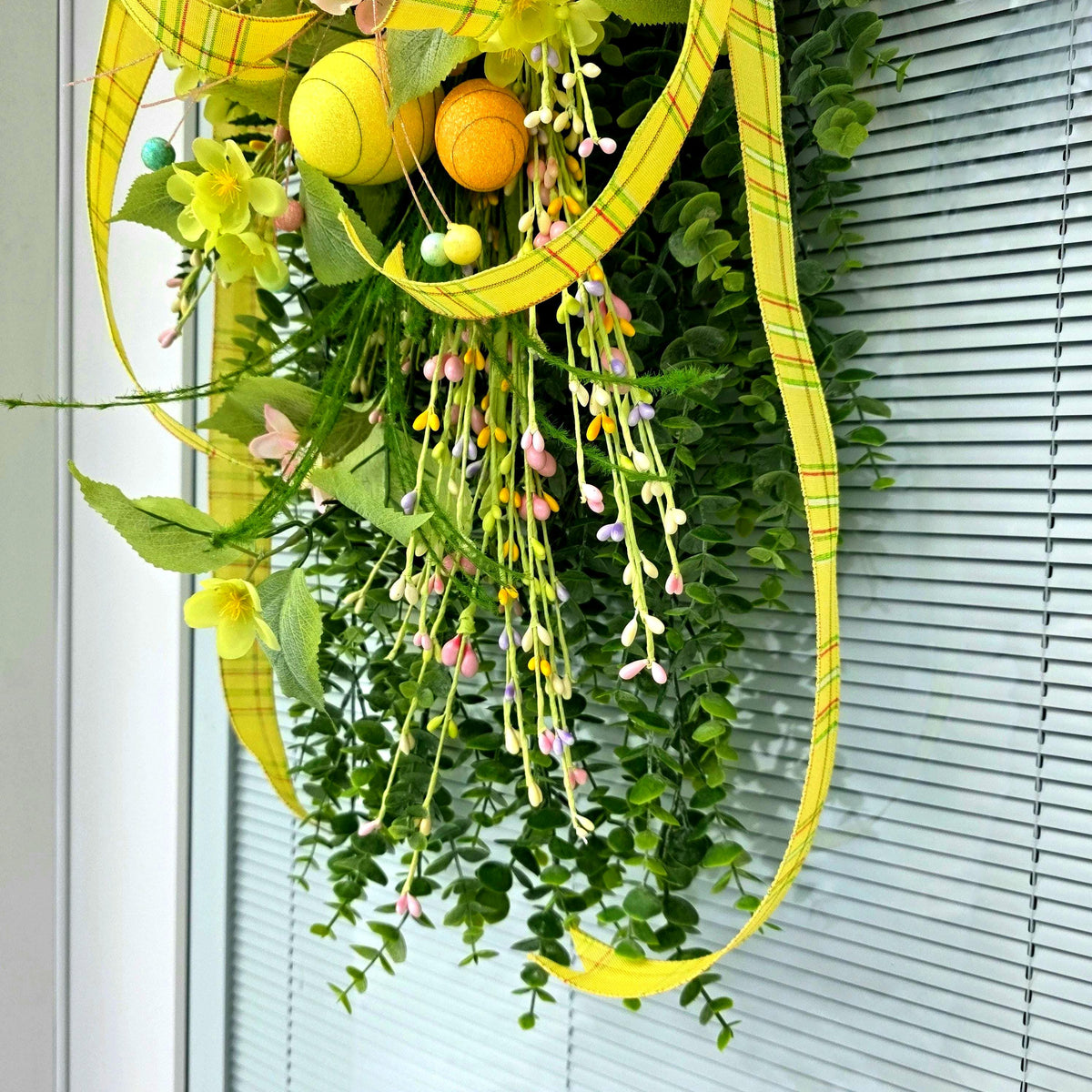 Easter Wreath Teardrop Swag For Front Door Outdoor Decor