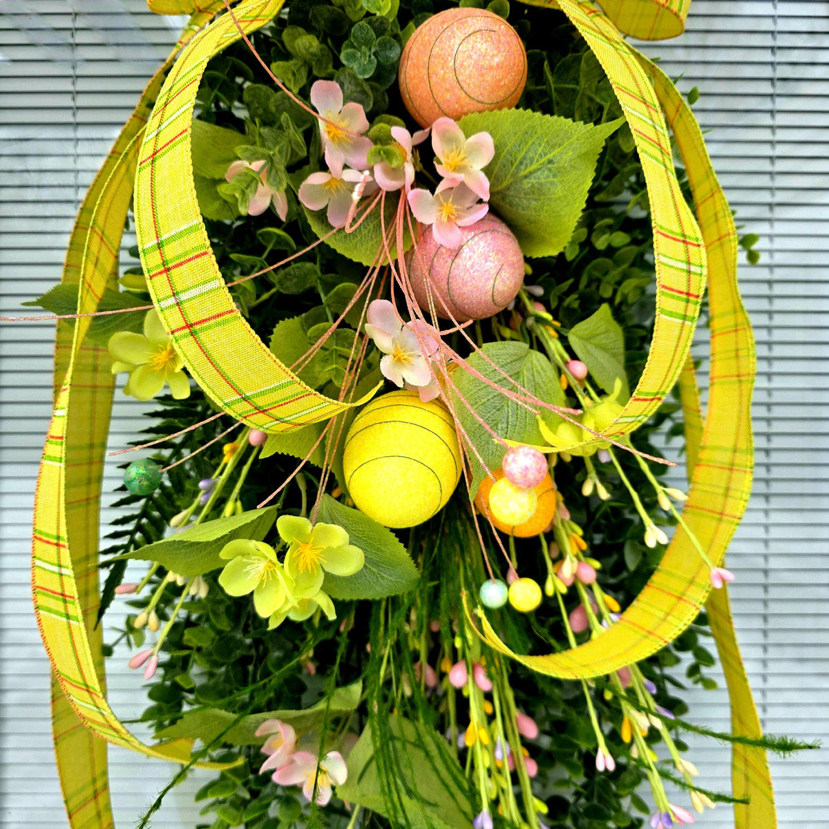 Easter Wreath Teardrop Swag For Front Door Outdoor Decor