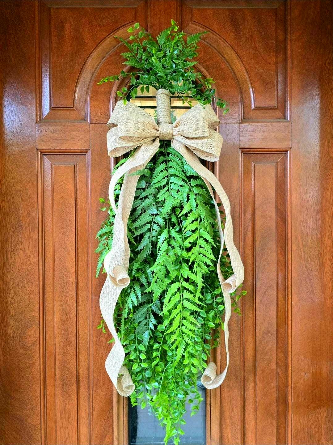 Double Door Wreaths, Year Round Wreath For Front Door, Rustic Farmhouse Porch Decor