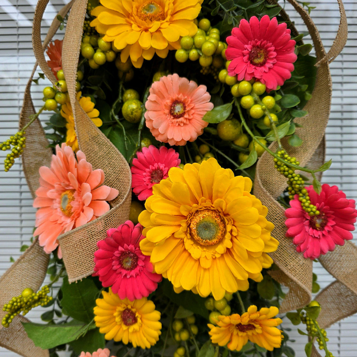 Spring Summer Wreath For Front Door Decor, Double Door Wreaths, Farmhouse Wreath, Door Swag, Front Porch Wreath, Double Door Decor, Outdoor