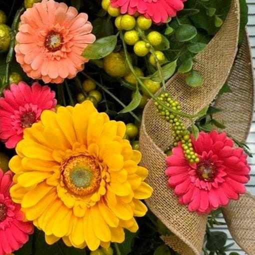Spring Summer Wreath For Front Door Decor, Double Door Wreaths, Farmhouse Wreath, Door Swag, Front Porch Wreath, Double Door Decor, Outdoor