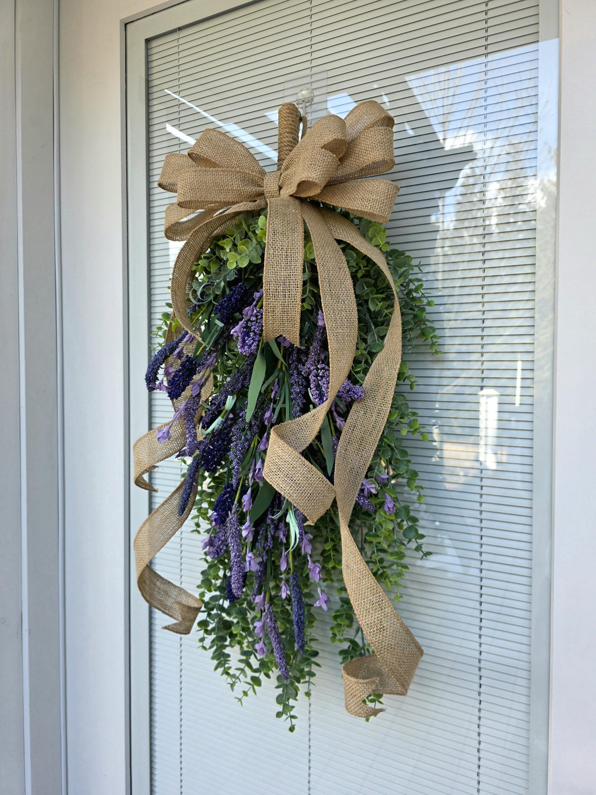 Spring Summer Wreath For Front Door Decor,  Double Door Wreaths, Front Porch Wreath, Door Swag, Double Door Decor, Outdoor Wreath, Teardrop