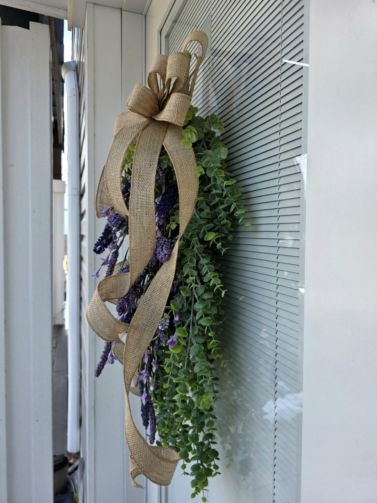 Spring Summer Wreath For Front Door Decor,  Double Door Wreaths, Front Porch Wreath, Door Swag, Double Door Decor, Outdoor Wreath, Teardrop