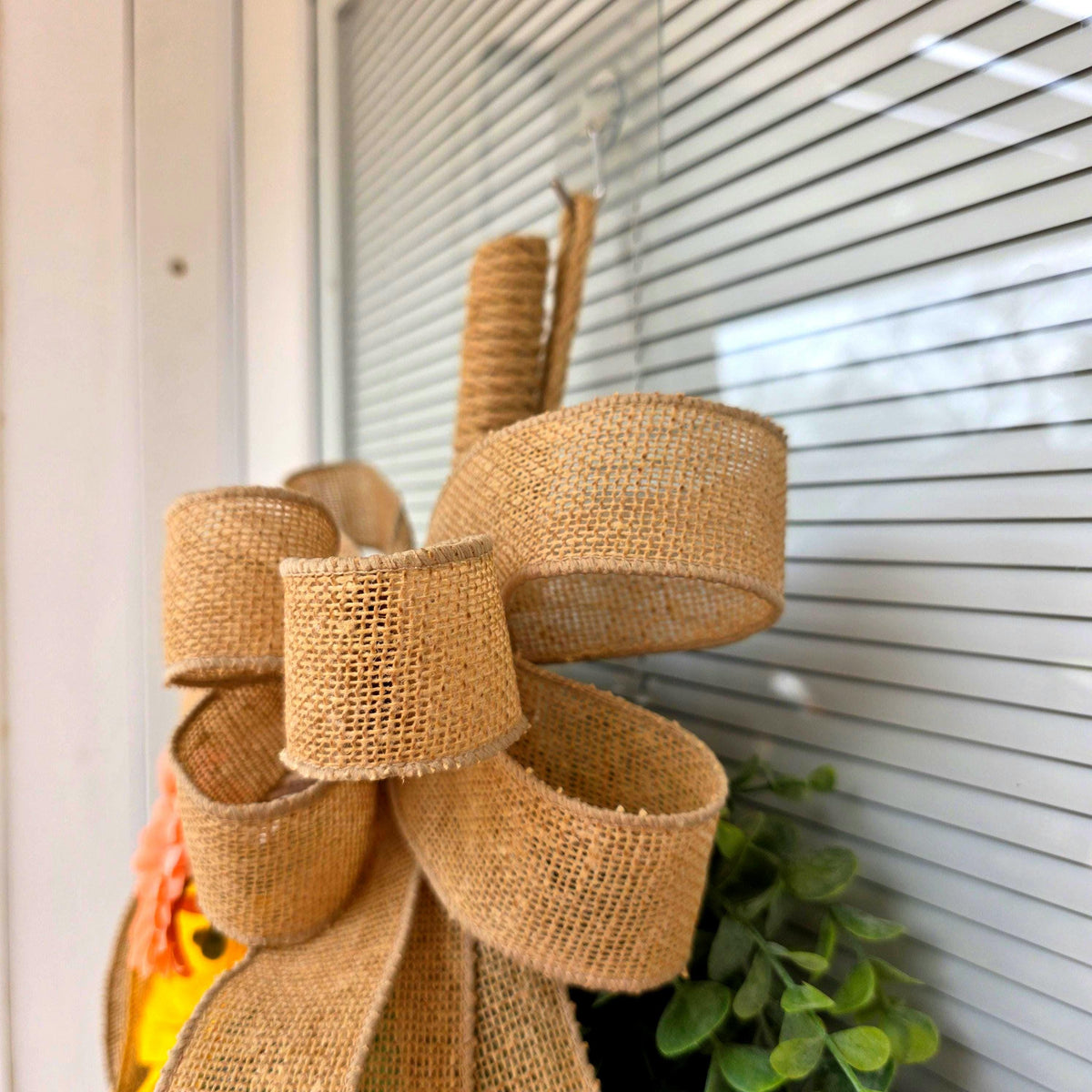 Spring Summer Door Swag, Eucalyptus Wildflower Teardrop Wreath, Pink Yellow Front Door Decor, Farmhouse Porch Swag, Double Door Wreaths