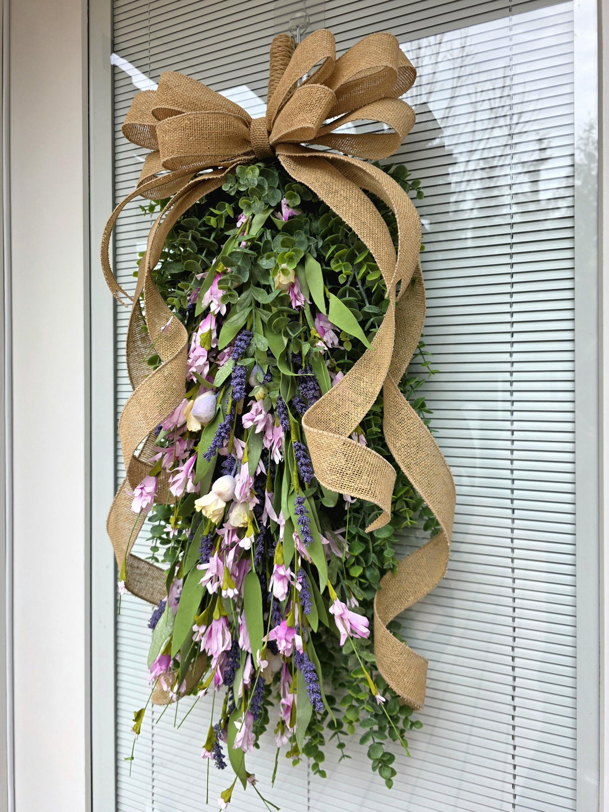 Spring Summer Wreath For Front Door Decor, Double Door Wreaths, Farmhouse Wreath, Door Swag, Porch Decor, Double Door Decor, Gift For Her
