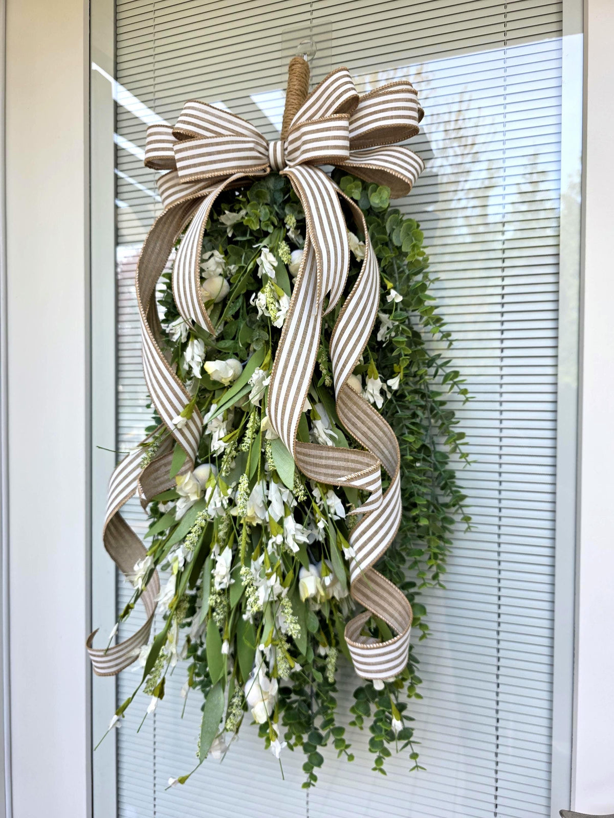 Spring Summer Wreath For Front Door Decor, Double Door Wreaths, Farmhouse Wreath, Door Swag, Front Porch Wreath, Double Door Decor, Outdoor