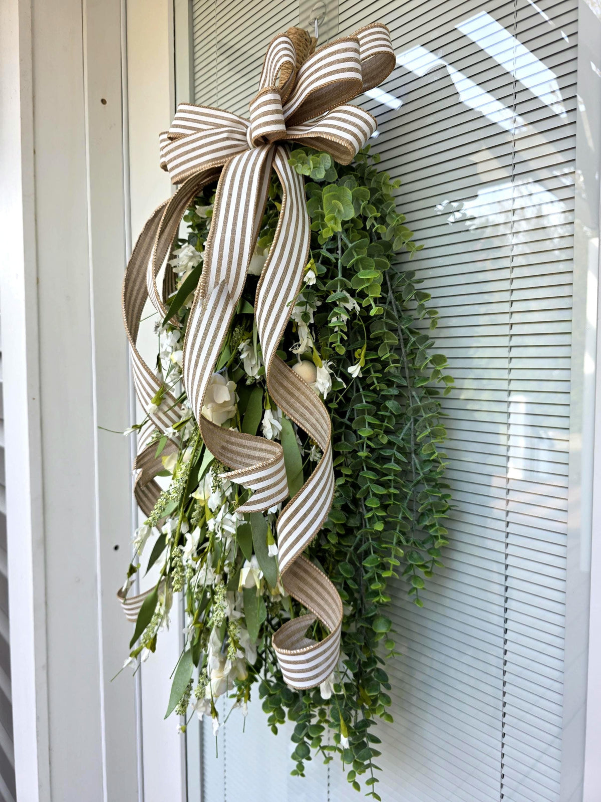 Spring Summer Wreath For Front Door Decor, Double Door Wreaths, Farmhouse Wreath, Door Swag, Front Porch Wreath, Double Door Decor, Outdoor