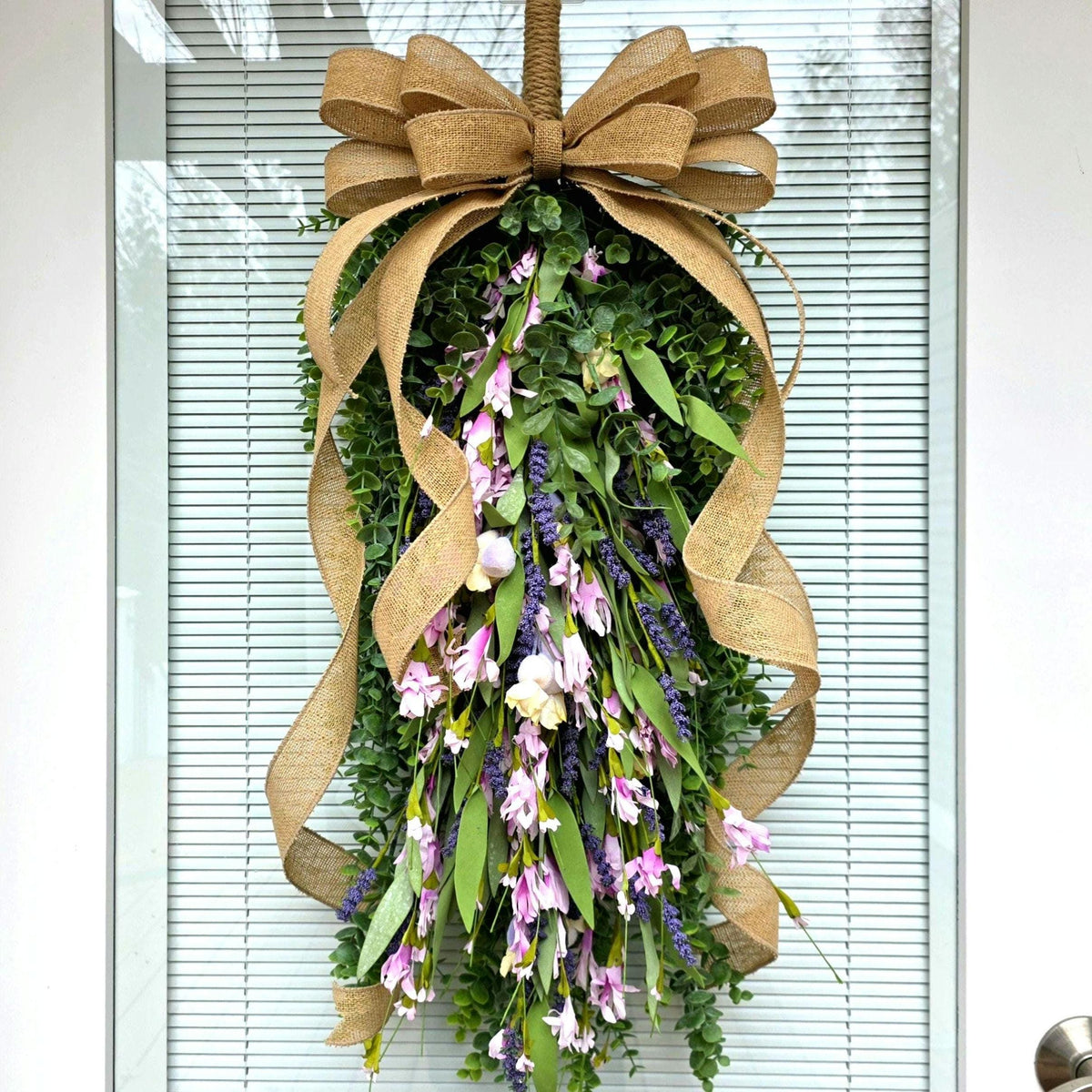 Spring Summer Wreath For Front Door Decor, Double Door Wreaths, Farmhouse Wreath, Door Swag, Porch Decor, Double Door Decor, Gift For Her
