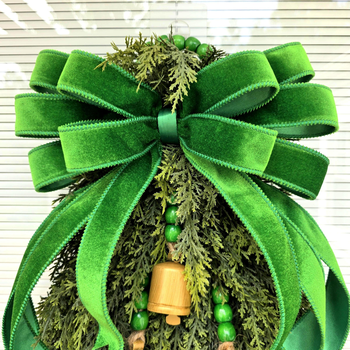 Large Christmas Wreath Teardrop Swag For Front Door Indoor Outdoor Holiday Decor Double Door Wreaths Xmas Porch Decor