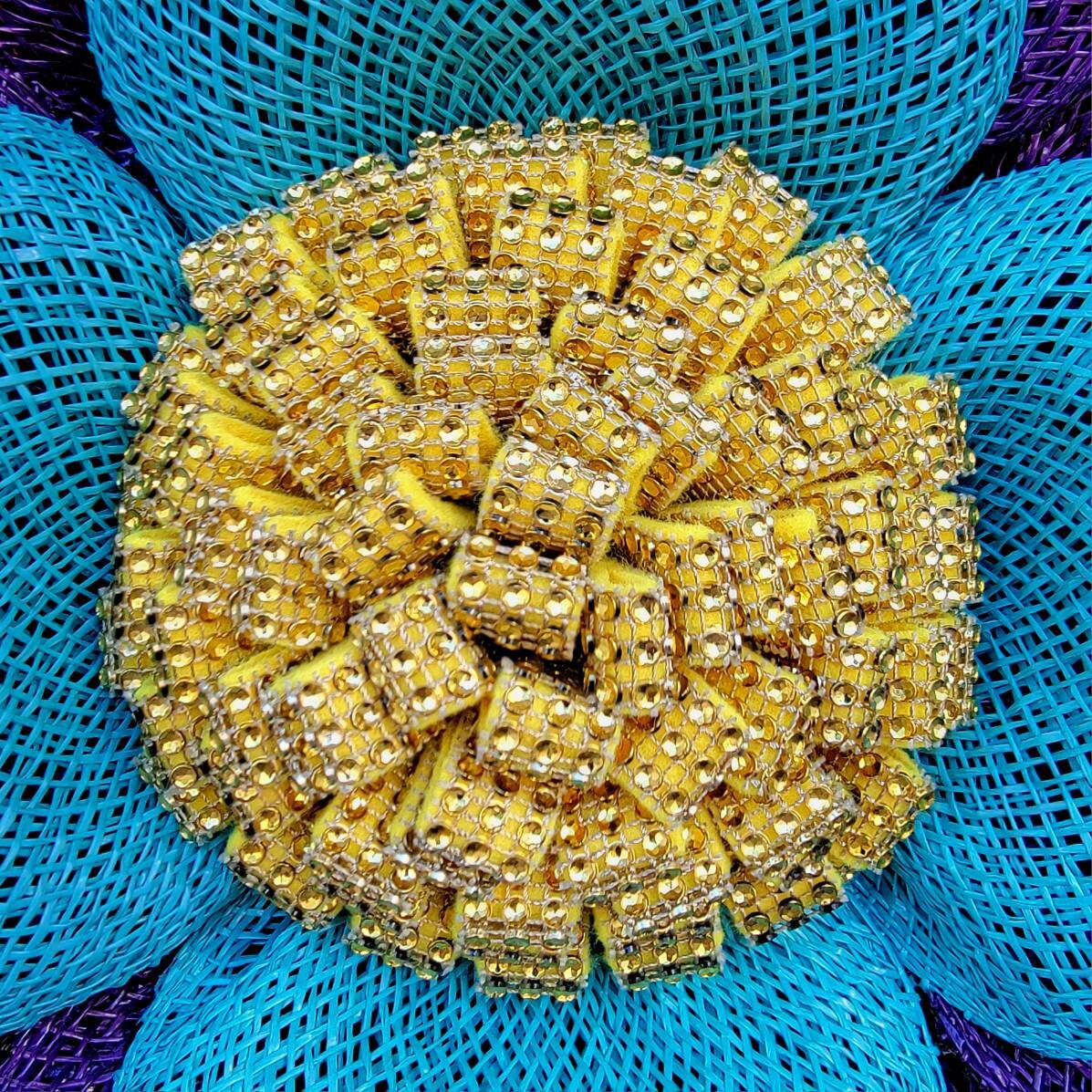 Rainbow Burlap Sunflower Wreath