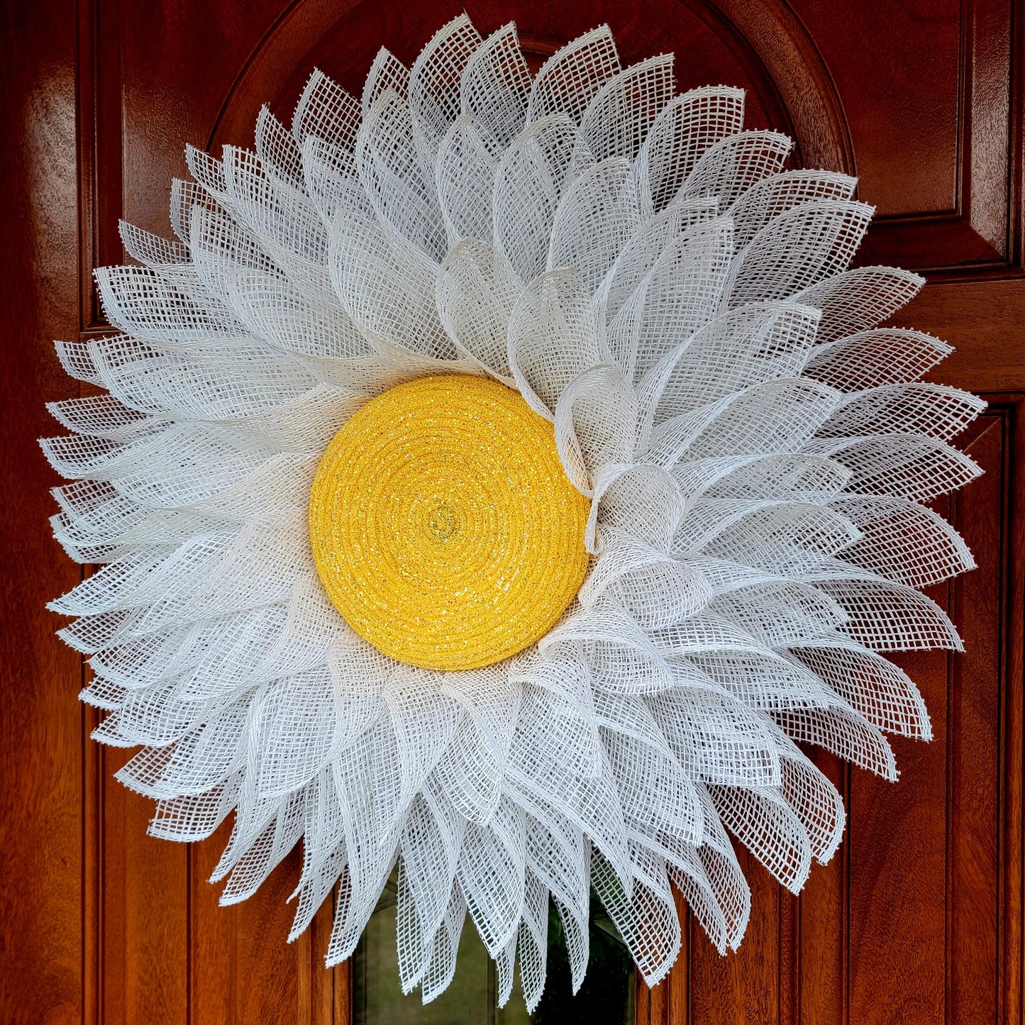 White Daisy Bling Wreath