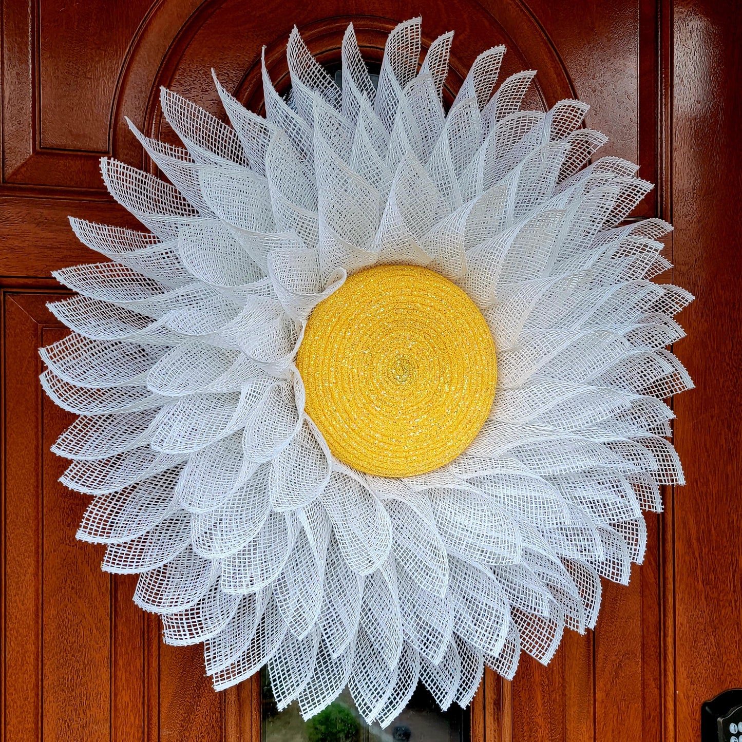 White Daisy Bling Wreath