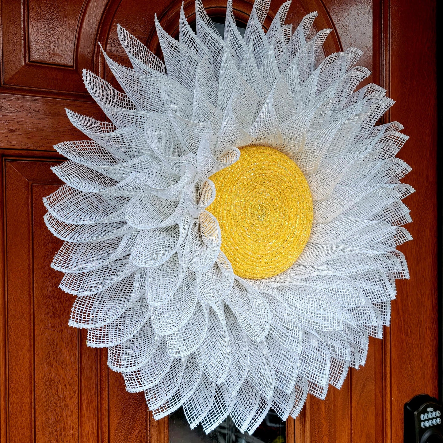 White Daisy Bling Wreath