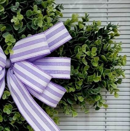 Easter Cross Eucalyptus Wreath with Light Purple Bow